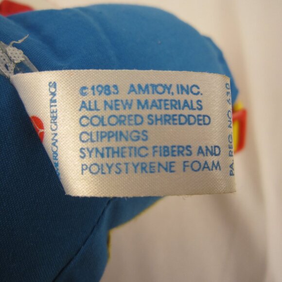 1983 Vintage Amtoy Teach Me To Dress Clown Doll Plush 16" Zipper Button Snap Tie - Picture 5 of 10